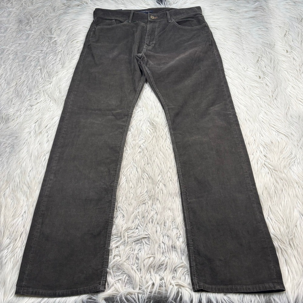 NWT Banana Republic Men's 34 x 32 Brown Vintage Straight Corduroy Pants Preppy